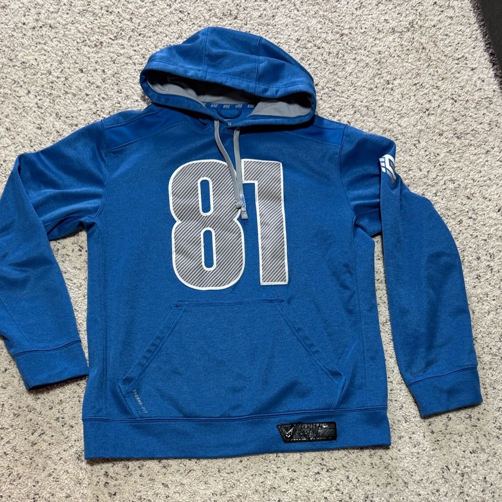 Nike Blue Men's Hoodie with 81 Graphic